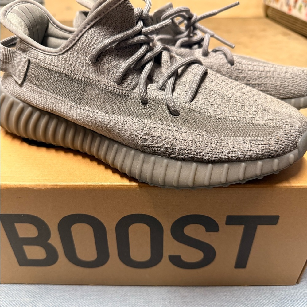 Yeezy Boost 350 V2 Taupe Gray Knit Sneakers
